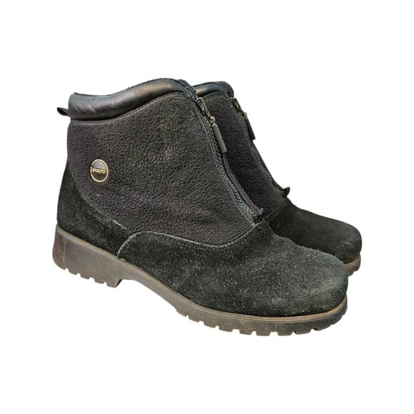 Sporto Shoes - Sporto Mandy Black Suede Winter Boots Womens Size 8.5